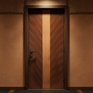 Porte battante coulissante en bois plaqué, ouverture latérale, usage intérieur, appartement, bureau, villa, isolation acoustique, bien scellée - Product Image 4