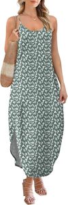 Robe longue hawaïenne pour femme, robe d'été décontractée, robe de plage tropicale à bretelles spaghetti - Product Image 2