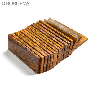 Cobra Jasper de Alta Calidad, Gema Natural Amarilla en Forma de Rectángulo, Corte de 8mm de Altura para Fines Decorativos, Mármol - Product Image 3