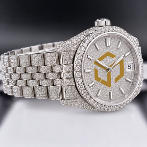 Luxury Stainless Steel Moissanite Diamond Iced Out <b>Watch</b> Men Women Fashion Wristwatch - Product Image 1