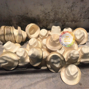 Sombreros de Panamá de Seagrass de Fábrica con Bordado a Mano, Rayas, para Viajes, Playa, Boda, 99GD, Envío Inmediato desde Vietnam - Product Image 6