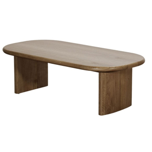 Mesa de Centro Chandni Crafts de Estilo Moderno de Mediados de Siglo, Hecha a Mano con Madera Sólida Ecológica, Diseño Ovalado Ligero, Muebles para el Hogar - Product Image 1