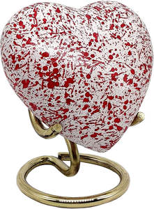 Urne souvenir en forme de cœur décorative fabriquée à la main Mini crémation en cendres avec support Hommage à votre bien-aimé Parfait pour les adultes et les nourrissons - Product Image 5