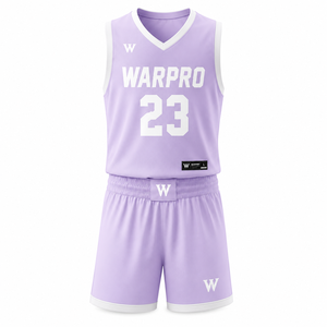 ชุดเสื้อบาสเก็ตบอล WARPRO Elite ปี 2026 แบบสั่งทำพิเศษ ระบายอากาศได้ดี แห้งเร็ว ซับเหงื่อ คอวี แขนกุด สำหรับผู้ชายและผู้หญิง - Product Image 1