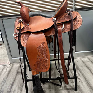 Nueva Llegada: Silla de Montar Western de Cuero con Características Antideslizantes Avanzadas, Ajustable, Acolchada y Ergonómica para Equitación - Product Image 1