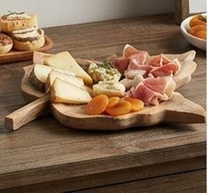 Élégante assiette de service en bois faite à la main, motif grain de bois naturel, style nordique, pour la maison, les restaurants, les mariages et les événements - Product Image 5