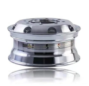 Rueda de Camión de Aluminio Forjado de Alta Resistencia 22.5x8.25 para Almacén en California |   Espejo de doble cara pulido |   Llanta estilo Alcoa pilotada por buje - Product Image 3