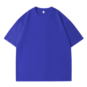 Nouveau style T-shirt en coton 100% de haute qualité, 200 grammes, coupe ample, manches courtes, motif tricoté sur le devant, col arrondi dégradé - Product Image 6