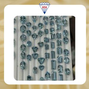 Piedras Preciosas Sueltas de Aguamarina Natural de la Mejor Calidad, Cristales de Corte Mixto en Forma de Corazón Azul Marino para la Fabricación de Joyas, Venta al por Mayor, Grado AAA - Product Image 6