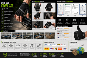 Fabricante de Guantes de Ciclismo Personalizados, Marca Privada OEM, Guantes para Bicicleta de Montaña y Carretera, Sublimación, Acolchado de Gel, Venta al Por Mayor - Product Image 5
