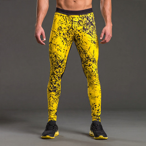 Leggings de sport pour homme avec poches, séchage rapide, compression, 100% polyester, sublimation, imprimés - Product Image 3