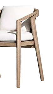Luxury Nordic Design Outdoor Patio Furniture Solid Teak Wood Armchair Rope Woven Backrest Anti-corrosion <b>Waterproof</b> Garden - Product Image 5