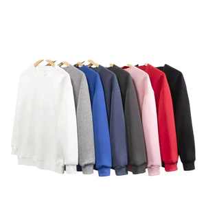 Sudadera de Manga Larga con Logotipo Personalizado al por Mayor, 320 g/m², Hombros Caídos, Cuello Redondo, Sudadera Holgada sin Estampado - Product Image 1