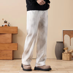 Jean en denim baggy pour homme grande taille, résistant, avec poches cargo, pour la moto - Product Image 1