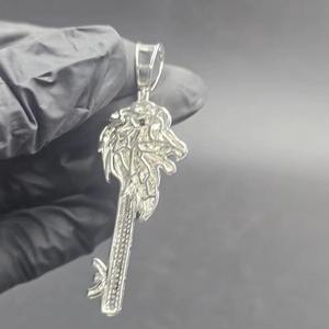 Colgante de León Hip Hop Unisex con Cabeza de León, Moissanita de Corte Brillante, Engaste en Bisel, Plata 925, Joyería Fina Bling, Colgantes y Dijes - Product Image 4
