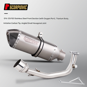 Tubo de Escape Universal de 51 mm para <span class=keywords><strong>Yamaha</strong></span> JOG RS100 CygnusX GY6 Scooter 125 150, Tubo de Escape Modificado de Acero Inoxidable - Product Image 5