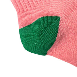 Calcetines AKA Crew Rosa Verde Blanco, Mezcla de Algodón Premium, Elásticos, Acanalados, a Media Pantorrilla, Deportivos, Casuales, Cómodos para Uso Diario - Product Image 4