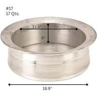 Chauffe-plat à gaz en acier inoxydable 17 Qt, diamètre 15,5 po, profondeur 5 po, pour buffet