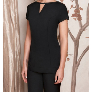 Uniforme de Peluquería Cómodo para Mujer, de Poliéster y Algodón, Túnica Elegante para Salón de Belleza, Camisa con Logotipo Personalizado para Recepcionista o Vendedora - Product Image 2