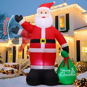 Decorazioni Natalizie Gonfiabili da Esterno di 3,15 Metri con Babbo Natale Animato e Sacco Regalo - Product Image 3