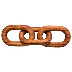 Escultura de Cadena de Eslabones de Madera Hecha a Mano, Adorno Moderno y Abstracto para Mesa, Diseño Minimalista para Sala de Estar - Product Image 1
