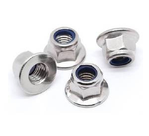 Wholesale Carbon Steel Zinc Plated Hex Flange <b>Lock</b> Nuts M3-M20 Nylon Insert Prevailing Torque Type Nuts Hexagon Flange Nylock - Product Image 3