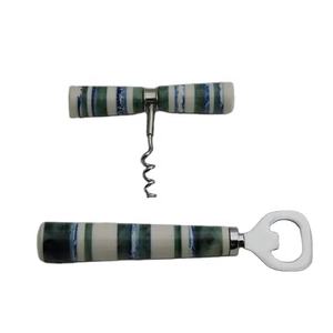 Gadget de cuisine créatif fabricant vin bière ouvre-bouteille et tire-bouchon en acier inoxydable poignée en résine ouvre-table fait à la main - Product Image 1