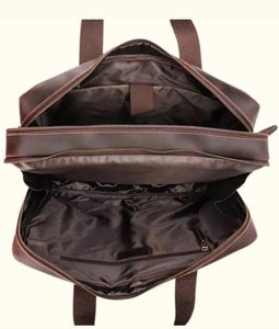 Maletín de Cuero Vintage para Portátil, Maletín de Cuero para Hombre, Bolsa de Trabajo de Cuero Marrón, Bolsa de Mensajero para Portátil, Bolsa de Viaje de Negocios para Oficina - Product Image 5