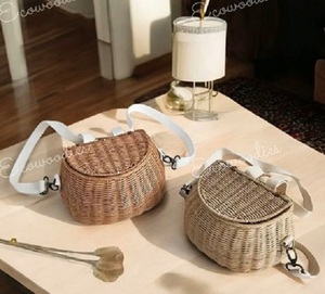 Cesta de Almacenamiento de Bambú y Ratán para Picnic y Camping, con Tapa de Madera y Asa, Ecológica, Multifuncional, Estilo Rústico Vintage, Forma Ovalada, Decoración para el Hogar - Product Image 5