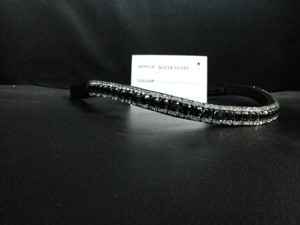 Bande de sourcils en cuir à rembourrage souple avec accessoires de cheval multi-cristaux - Product Image 5