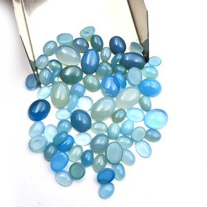Calcaïdonie bleue de qualité standard, prix abordable, lot en gros, pierres précieuses en vrac, cabochons de tailles et formes variées - Product Image 1