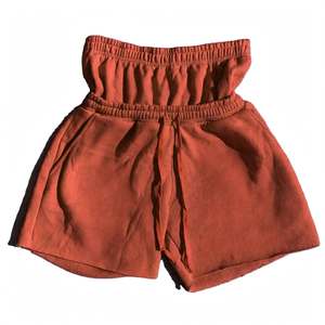 <b>Mens</b> Solid Front Double Waisted <b>Brown</b> Elastic Mid Waist Wide Leg Baggy Drawstring Cargo <b>Shorts</b> Breathable Casual Summer Worsted - Product Image 6