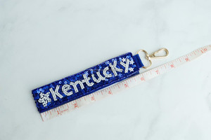 Bandeau de luxe pour bébé fille Kentucky, perles, sequins bleus, lettres brodées, tissu en coton fait main, emballage personnalisé - Product Image 3