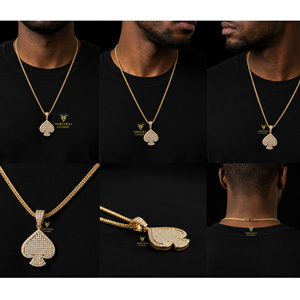 Pendentif en argent sterling 925 avec moissanite, collier serti de diamants, bijoux hip-hop de haute qualité pour hommes - Product Image 2
