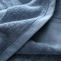Solid Color Cotton Towel Set Rectangular Plain Dyed Home Use Skin-Friendly Bath/ Hand Towels Low MOQ