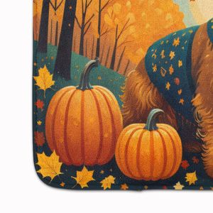 Welsh Terrier Fall Tapis de bain en mousse à mémoire de forme Lavable en machine Tapis de cuisine anti-fatigue Coussin de confort pour le bain ou la cuisine - Product Image 4