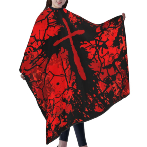Capa de Peluquería Desechable, Resistente al Agua, con Diseño de Cruz Roja y Logotipo Personalizado, MOQ Bajo, Nylon/Poliéster, para la Industria del Puerto - Product Image 3