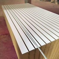 Panneau Slatwall en MDF rainuré 15mm ou 17mm / Panneau MDF rainuré 18mm en mélamine pour affichage