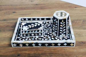 Porte-encens fait main MOP avec plateau décoratif Coffret cadeau Eid Ramadan - Product Image 6