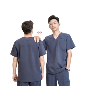 ชุดเครื่องแบบสครับทางการแพทย์หลากสีสำหรับผู้หญิงชุดเครื่องมือทันตกรรมสำหรับโรงพยาบาลแบบลอกได้สไตล์ตามต้องการ - Product Image 4