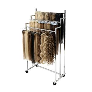 Support de présentation moderne en métal personnalisé pour extensions de cheveux et perruques, idéal pour salons, magasins et usage intérieur - Product Image 1