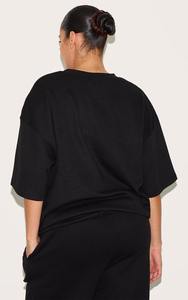 Camiseta Oversize Personalizada OEM para Mujer, de Algodón, Corte Cuadrado, Hombros Caídos, Estilo Urbano, Venta al por Mayor, Ropa de Verano - Product Image 3