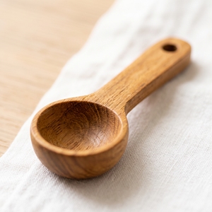 Cuchara Medidora de Madera de Teca Pequeña al por Mayor, 6x2cm, de Grado Alimenticio, Pulida - Product Image 3