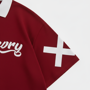 Chemise en coton pour homme, unie, respirante, décontractée, à manches courtes, avec logo brodé sur le devant, design lettre, haut de gamme, coupe longue - Product Image 2
