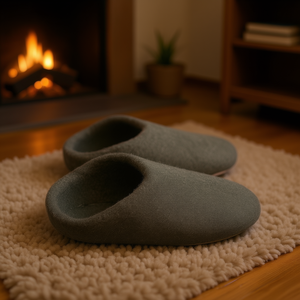 Pantoufles en feutre de laine, chauffe-mains et chauffe-pieds - Product Image 2