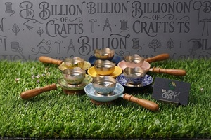 Encensoir vintage en métal avec poignée en bois naturel, bol perforé, porte-encens aromatique, décoration orientale pour la maison - Product Image 5