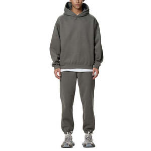 Sweat-shirt à capuche pour homme de haute qualité 2026, pull uni 100 % coton, coupe classique, hiver, poche avant, écologique, respirant - Product Image 5