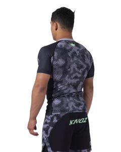 Sublimation poids lourd Hommes Rash Guard Logo personnalisé Art Martial Training Wear NO GI Grappling Jiu Jitsu BJJ Rashguard - Product Image 6