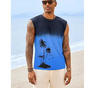 Men Sleeveless Shirts Fitness Gym Muscle Summer Cotton Casual Training Shirt Men Sleeveless Shirts - Product Image 2