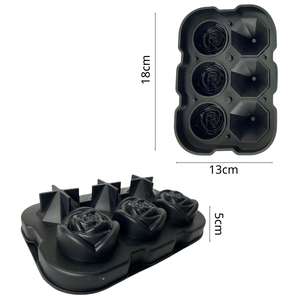 Plateau à glace en forme de diamant rose pour whisky et cocktail empilable facile à libérer et flexible - Product Image 4